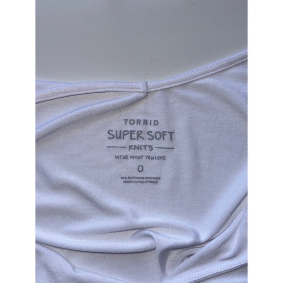 Torrid Super Soft White Knit Tank Top Adjustable Straps Womens Plus Size 0/L - Picture 3 of 3